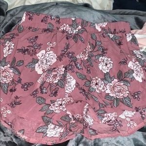 very flowy floral shorts